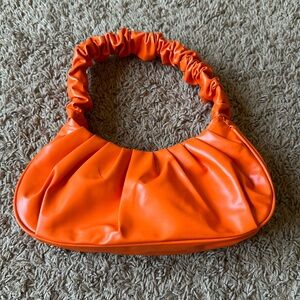 Orange scrunchie bag